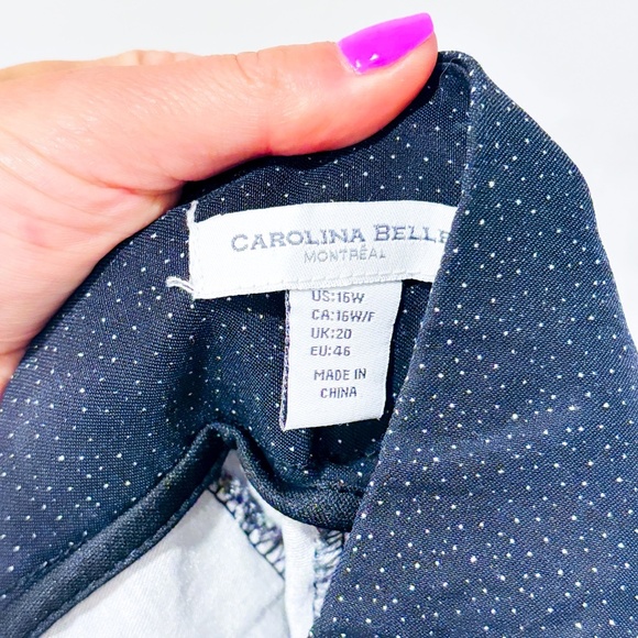 CAROLINA BELLE Black stretch pants with polka dots - Picture 4 of 8